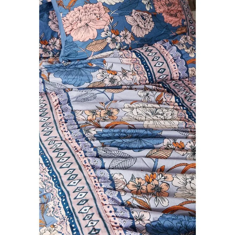 Anthropologie Majorelle Queen Duvet Cover NWT $228 Floral